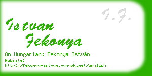 istvan fekonya business card